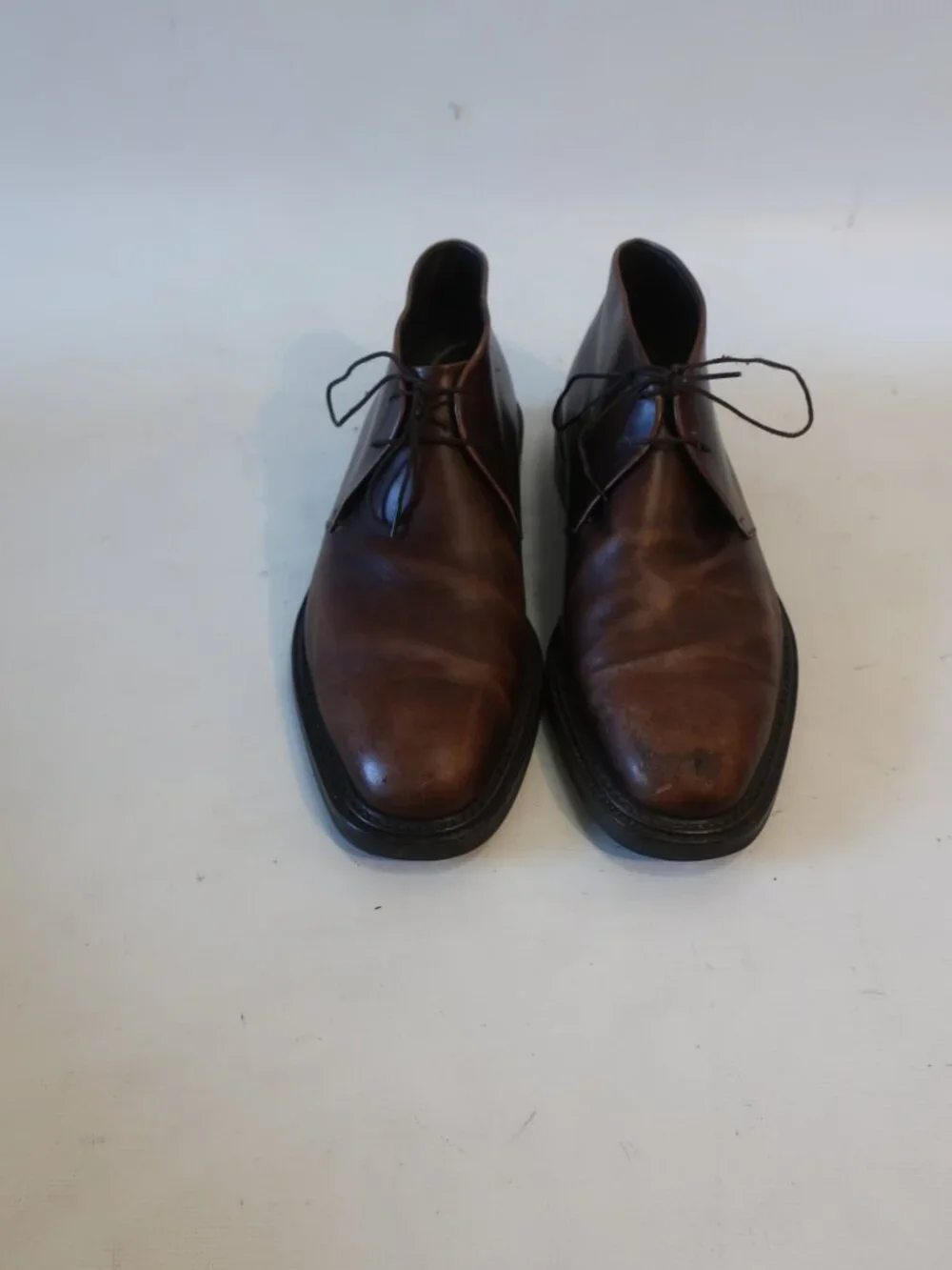 Mens Ferragamo Brown Leather Chukka Boots 9 EE